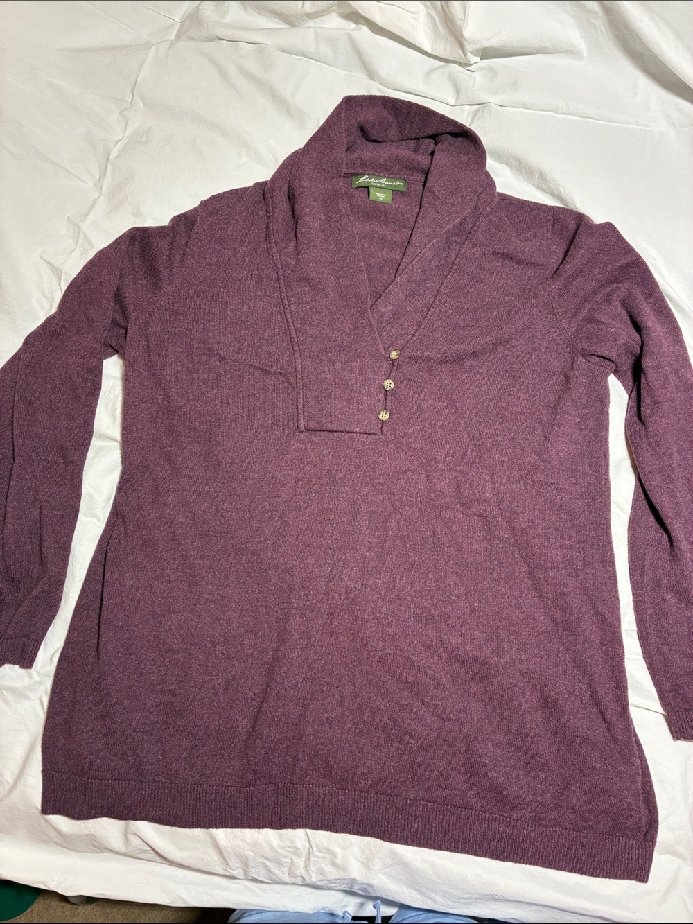 Eddie Bauer Women's Cowl Neck Pullover Sweater - Plum size XL